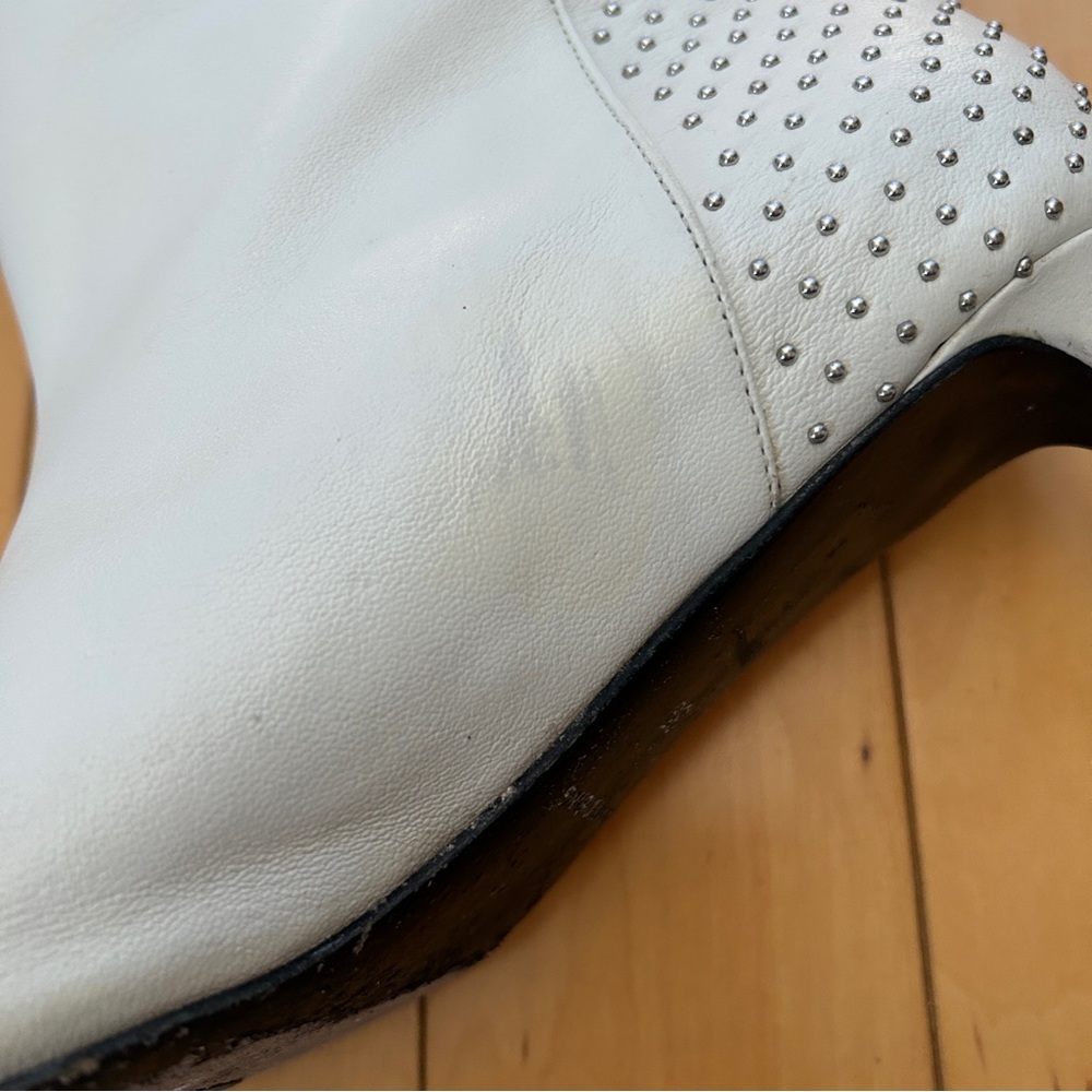 Anine Bing Reagan white leather boots, size 9 - Picture 13 of 16